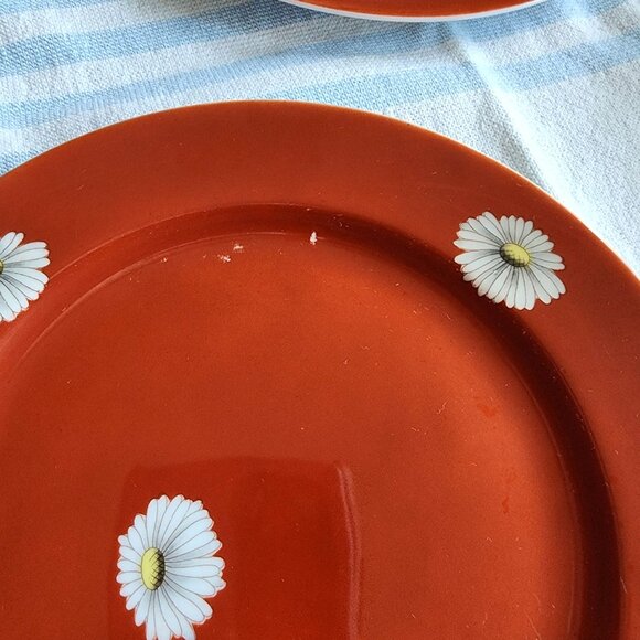 6 Vintage Noritake Nippon Toki Kaisha Japan (5) 7 3/4” Plates Daisies Farmhouse - Picture 3 of 7